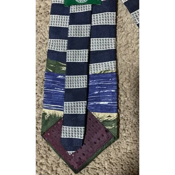Pebble Beach Neckwear Silk Tie Golf Golfing Necktie Black Green Made in USA EUC! - Picture 4 of 5